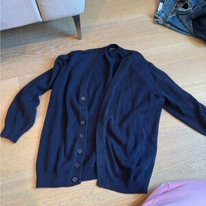 Navy Blue Cardigan Sweater